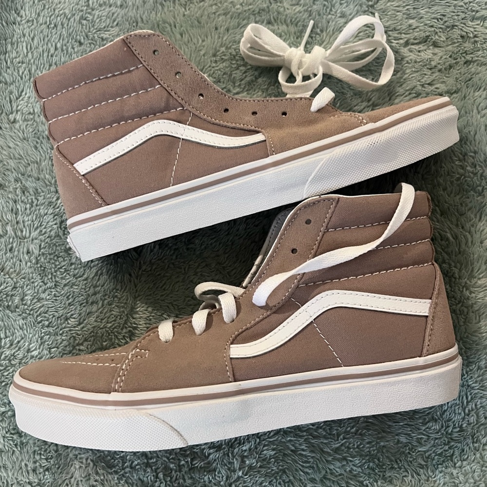 Vans Kids Sneakers in Brown and White